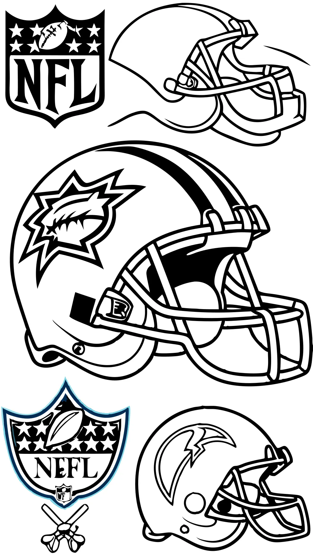 coloriages de casque de football nfl